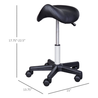 Sunvega Adjustable Height Rolling Saddle Stool with Wheels for Salon and Office