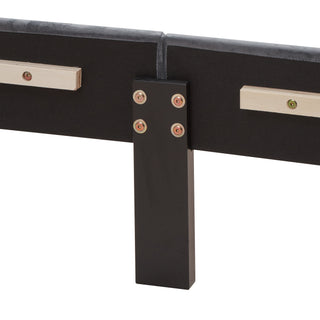 Sunvega Modern Upholstered King Size Platform Bed Frame with Button Tufted Headboard