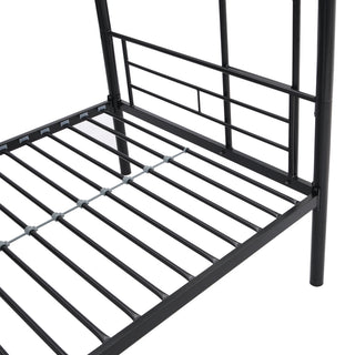 Sunvega Metal Bunk Bed with Trundle for Modern Space Saving Bedroom
