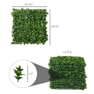 Sunvega Artificial Grass Wall Backdrop Panels with Sweet Potato Leaves for Privacy Coverage