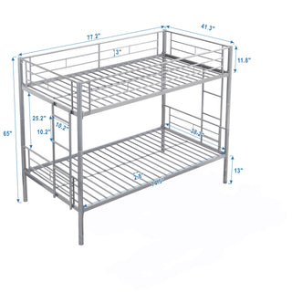 Sunvega Metal Bunk Bed with Trundle for Modern Space Saving Bedroom