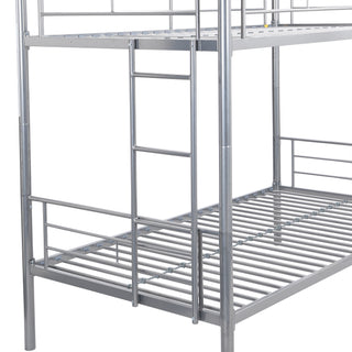 Sunvega Metal Bunk Bed with Trundle for Modern Space Saving Bedroom