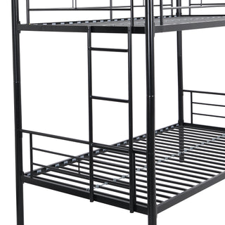 Sunvega Metal Bunk Bed with Trundle for Modern Space Saving Bedroom