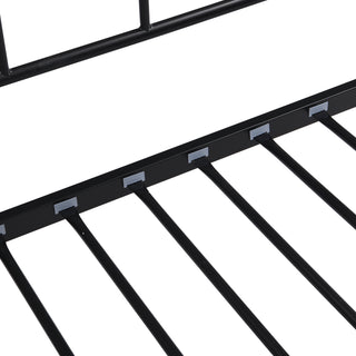 Sunvega Modern Black Daybed with Trundle for Space Saving Bedroom