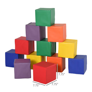 Sunvega 12-Piece Soft Foam Play Blocks Stacking and Building Educational Toys