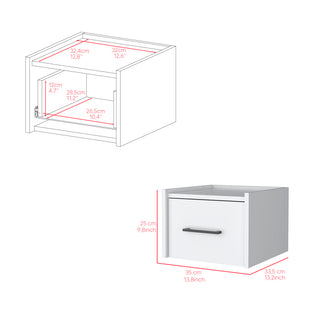 Sunvega Floating Nightstand with Accessible Storage Drawer and Versatile Top Surface