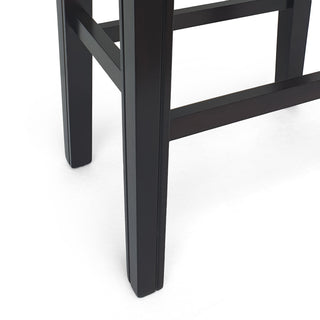 Sunvega Foldable Acacia Wood Wicker Counter Stools for Outdoor Bar