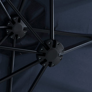 Sunvega 15-Foot Rectangular Outdoor Umbrella with Crank for Patio and Garden