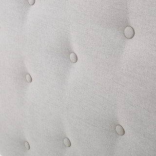 Sunvega Modern Button Tufted Upholstered Headboard with Nailhead Trim and Adjustable Legs