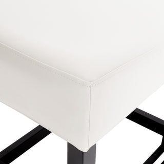 Sunvega Soft Bonded Leather Backless Counter Stools Set of 2 for Kitchen and Living Room