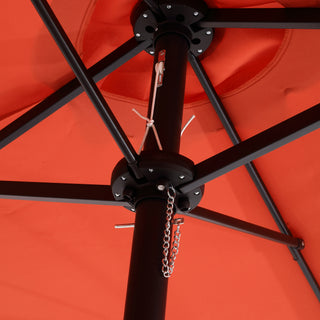 Sunvega 15-Foot Rectangular Outdoor Umbrella with Crank for Patio and Garden