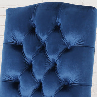 Sunvega Tufted Upholstered Dining Chairs with Crown Shaped Back Set of 2