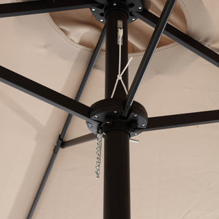 Sunvega 15-Foot Rectangular Outdoor Umbrella with Crank for Patio and Garden