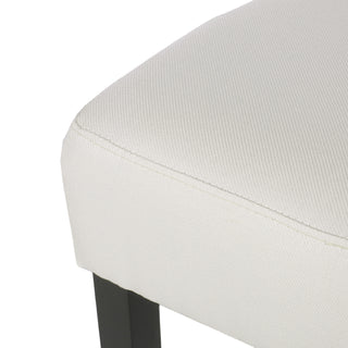 Sunvega Set of 2 Beige Backless Fabric Counter Height Barstools with Padded Seats