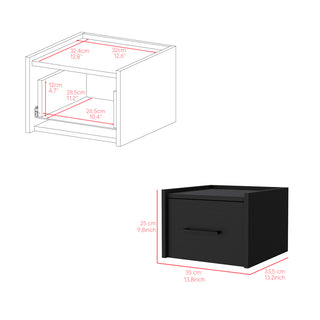 Sunvega Floating Nightstand Calion with Accessible Storage and Versatile Top Surface