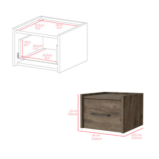 Sunvega Floating Nightstand with Accessible Storage and Space Efficient Design