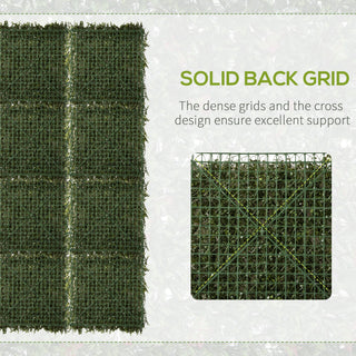 Sunvega 12 Pack 20x20 Inch Artificial Boxwood Grass Wall Panels for Privacy