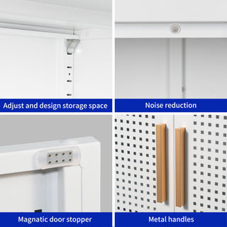 Sunvega High Strength Steel Storage Cabinet with Adjustable Shelves and Doors