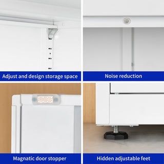 Sunvega High Strength Steel Storage Cabinet with Adjustable Shelves and Doors