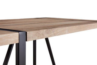 Sunvega 55 Inch MDF Wood Modern Rustic Industrial Rectangular Dining Table