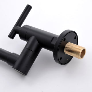 Sunvega Brass Wall Mounted Pot Filler Faucet with Stretchable Double Joint Swing Arms