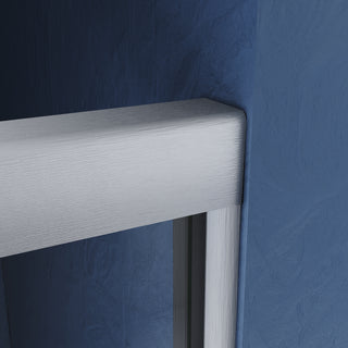 Sunvega Adjustable Semi Frameless Sliding Shower Door with Clear Tempered Glass