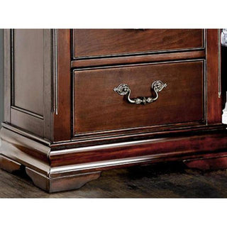 Sunvega Traditional Style Cherry Solid Wood Nightstand with Hidden Top Drawer