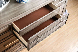 Sunvega Transitional Gray Solid Wood Nightstand with Hidden Drawer and Nickel Knob