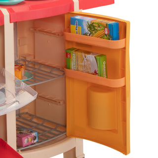 Sunvega Large Pretend Play Kitchen Set with Realistic Lights Sounds and 65 Pcs Accessories