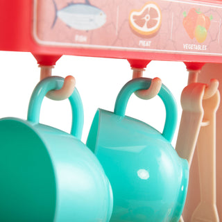 Sunvega Large Pretend Play Kitchen Set with Realistic Lights Sounds and 65 Pcs Accessories