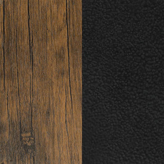 Sunvega Modern 5-piece Bar Set with Weathered Chestnut Top and Dark Bronze Metal Legs