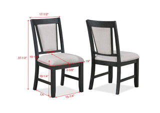 Sunvega Contemporary Upholstered Dining Chairs with Padded Seat and Back in Gray Finish