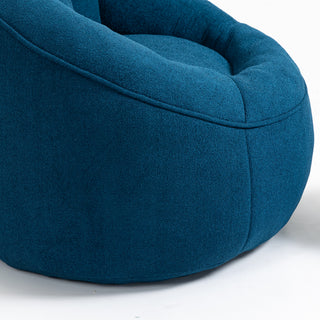 Sunvega High Pressure Foam Bean Bag Sofa Chair with Padded Footrest for Living Room