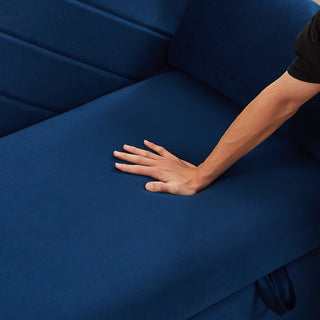 Sunvega 3-in-1 Adjustable Velvet Sleeper Sofa Bed with USB Port and Storage Pockets