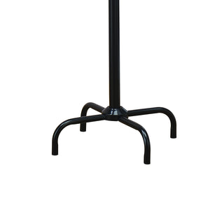 Sunvega Black Metal Coat Rack with Three Tiers of Hooks for Entryways and Mudrooms