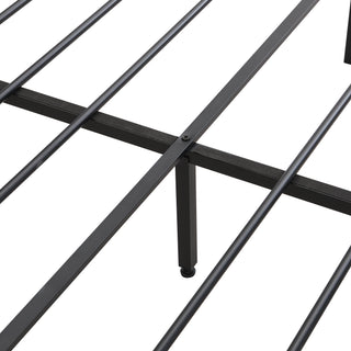 Sunvega Full Size Metal Platform Bed Frame with Upholstery Storage Headboard and Footboard