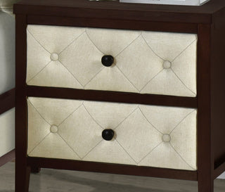 Sunvega Modern Walnut Finish Nightstand with Two Beautiful Storage Drawers