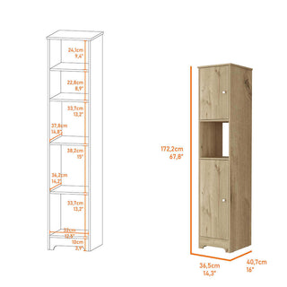 Sunvega Jewelry Box with Mirror Two Drawers and Single Door Cabinet