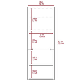 Sunvega Milwaukee Medicine Cabinet with Two Interior Shelves and Semi-Open Bottom