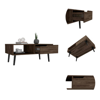 Sunvega Hamburg Coffee Table with One Open Shelf and One Drawer
