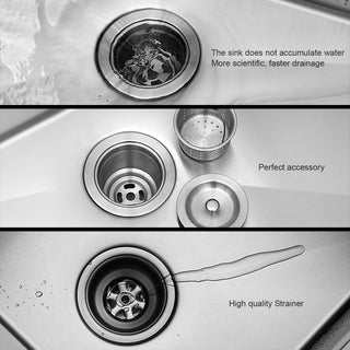 Sunvega 16 Gauge T304 Stainless Steel Undermount Kitchen Sink with Drain Assembly