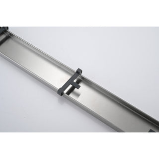 Sunvega 24 Inches Linear Shower Drain with Hair Strainer and Leveling Feet