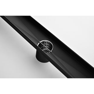 Sunvega 24 Inches Linear Shower Drain with Hair Strainer and Leveling Feet