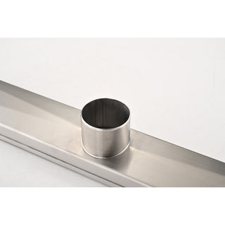 Sunvega 28 Inches Linear Shower Drain with Hair Strainer and Leveling Feet