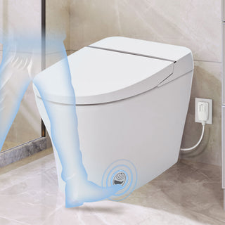 Sunvega Smart Bidet Toilet Combo with Self-Cleaning Nozzle and Foot Sensor Flush