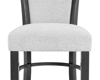 Sunvega Contemporary Glam Upholstered Dining Side Chair with Plush Gray Fabric