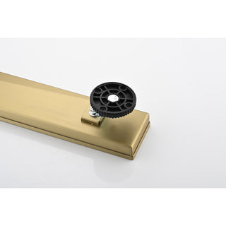 Sunvega 24 Inches Linear Shower Drain with Hair Strainer and Leveling Feet
