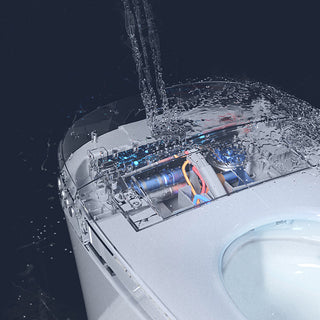 Sunvega Smart Bidet Toilet Combo with Self-Cleaning Nozzle and Foot Sensor Flush