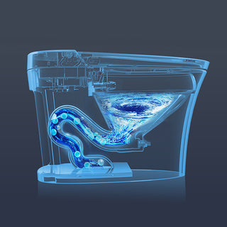 Sunvega Smart Bidet Toilet Combo with Self-Cleaning Nozzle and Foot Sensor Flush