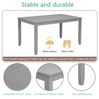 Sunvega Walnut Square Wood Dining Table for Kitchen with Counter Height and Tapered Legs